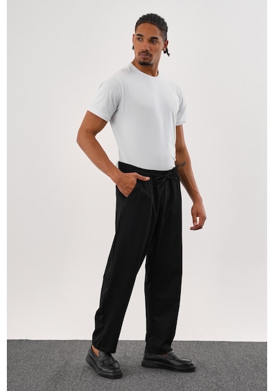 Redline Ferith Erkek Baggy Kalıp Kumaş Pantolon Siyah