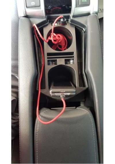 Honda Cıvıc Fc5 2016-2021 Usb Portlu Orta Konsol Kutusu Sıyah (516459323)