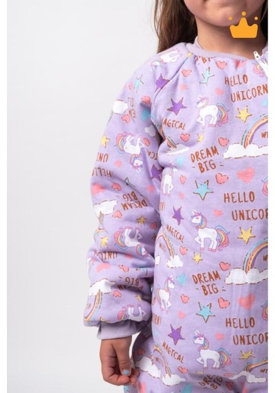 Babyhola 2-9 Yaş Kalın Elyaf Dolgulu 2.5 Tog Premium Kalite Çocuk Uyku Tulumu 23504 Mor