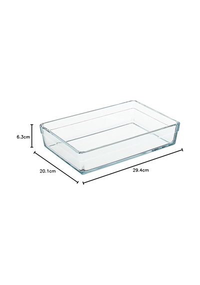 Paşabahçe Borcam Premium Dikdörtgen Tepsi, 20 Cm X 29 Cm, Şeffaf, 2.5 Litre Diğer