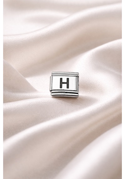 H Harf Charm, Çelik Bileklik Aksesuarı, Kişiye Özel Harf Modülü, Minimal & Şık Tasarım