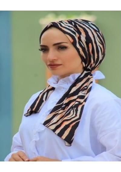 Blue Trend Desenli Dubai Dış Bone Şal 20