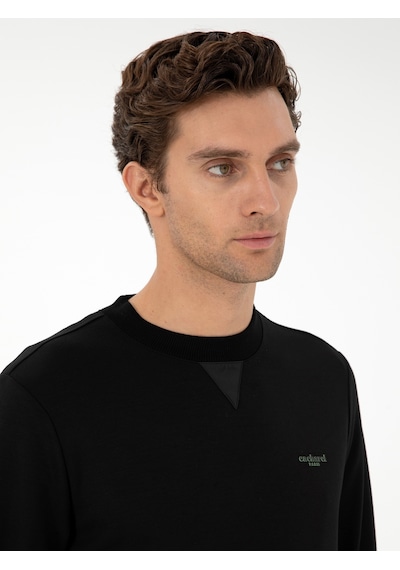 Siyah Regular Fit Sweatshirt