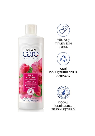 Avon Care Ahududu ve Hibiscus Kokulu Şampuan ve Saç Bakım Kremi 700 ML