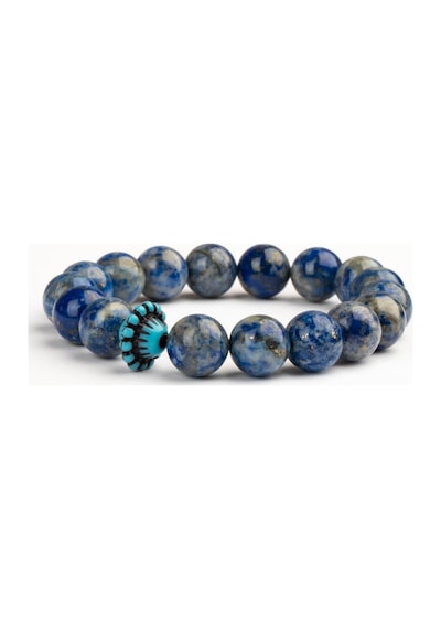 Lapis Lazuli Doğal Taş Bileklik 10 Mm Zihinsel Netlik Renkli