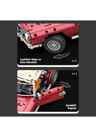 Reobrix Technic 11005-d Mercedes Benz 280sl Araba Kumanda&motorlu Yaratıcı Yapı Blok Seti Building Blocks - 1578 Parça