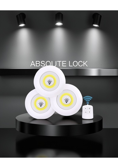 Kablosuz Led Spot Lamba Seti 3'lü Uczzz3lüspotledışıkkkkkk2 Çok Renkli