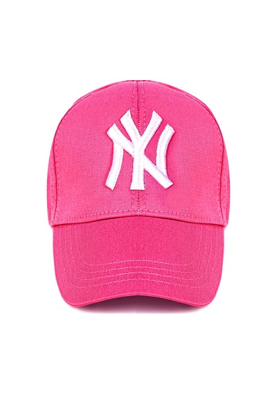 Unisex 2'li Set Fuşya ve Beyaz Renk Ny New York Beyzbol Şapka - Unisex Fuşya - Beyaz