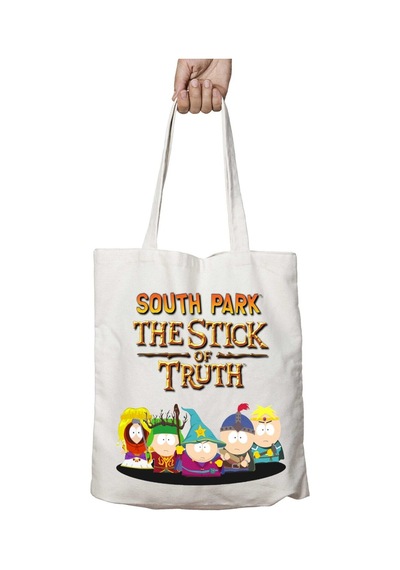 Art Hediye South Park The Stick Of Truth İki Tarafı Kalıcı Baskılı Yıkanabilir Okul Plaj Omuz Bez Çantası Çok Renkli