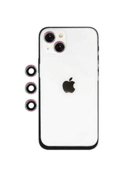 Newface Apple İphone 14 Shine Kamera Lens - Rainbow Gökkuşağı