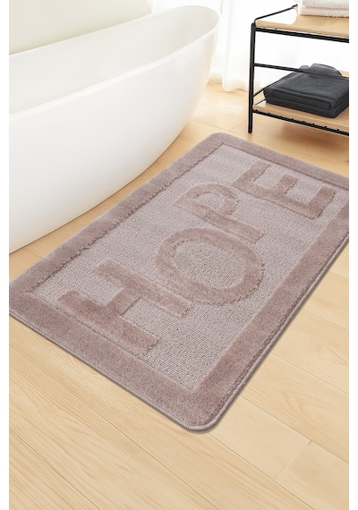 Doğal Kaymaz Taban Banyo Paspas Uzun Ömürlü Yumuşak Dokulu Su Emici Yıkanabilir Hope 60x100 Vizon