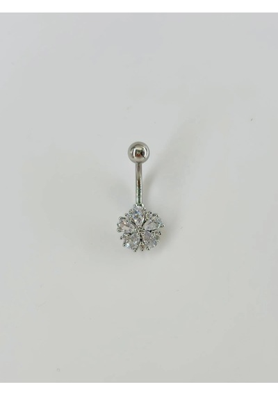 Çiçek Detaylı Göbek Piercing Çok Renkli 61140365
