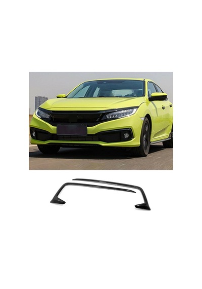 Honda Civic Fc5 Sis Farı Üst Kaşı Çıtası Kaplaması Siyah 2019-