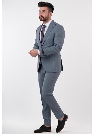Sir Yelekli Takım Elbise (434102168) Açık Mavi