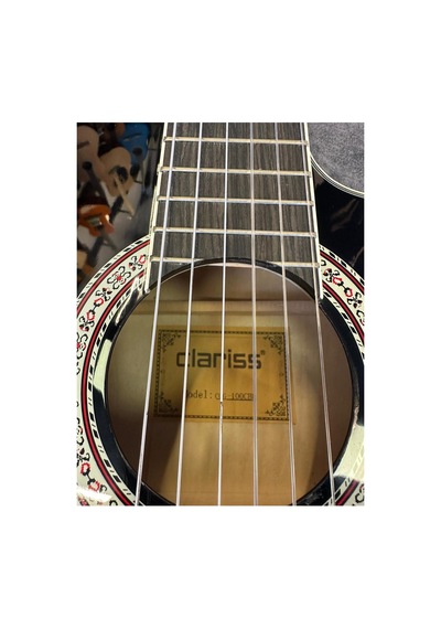 Ccg100 Siyah Kesik Kasa Klasik Gitar 4/4 Gitar -metot- Kılıf- Pena- Akort Cihazı