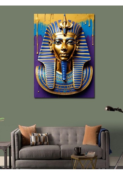 Kanvas Tablo Firavun Tutankhamun Portresi 50cmx70cm
