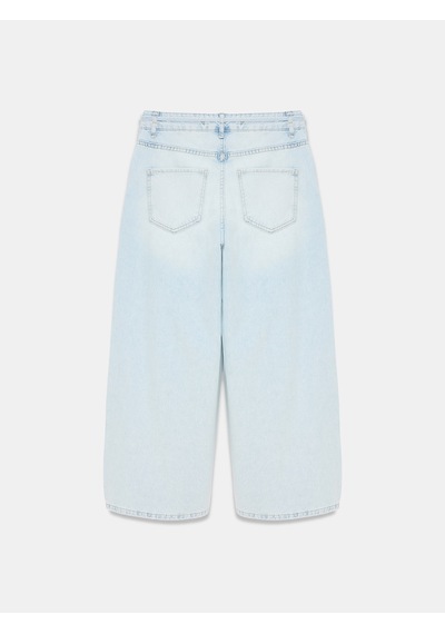 Dilvin 72345 %100 Pamuk Baggy Jean-mavi