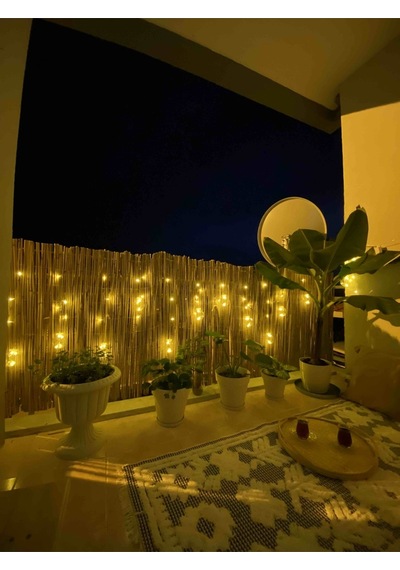 Bygolden 1 Metre x 5 Metre Kamış Hasır Doğal Çit Gölgelik