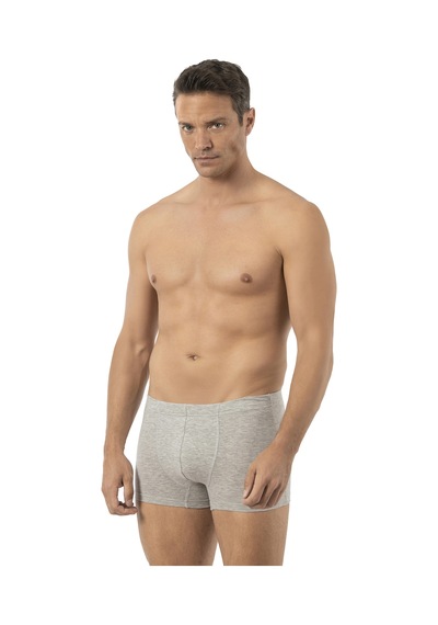 Özkan Underwear Özkan 12024 Erkek Pamuklu Likralı Süprem Esnek Rahat Boxer Şort Gri Melanj