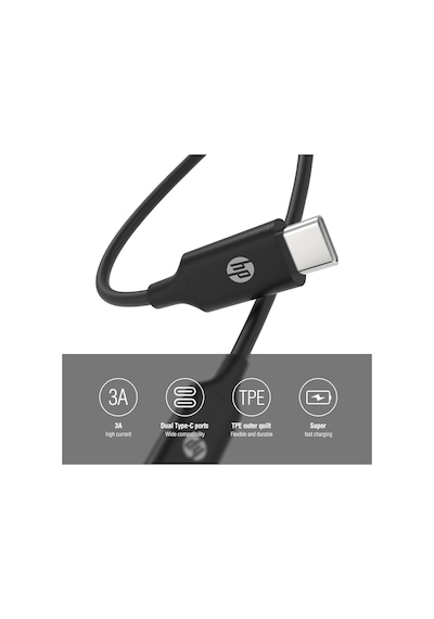HP Uyumlu Dhc-tc107-3m Usb3.1 Type-c To Type-c Hızlı Şarj Kablosu