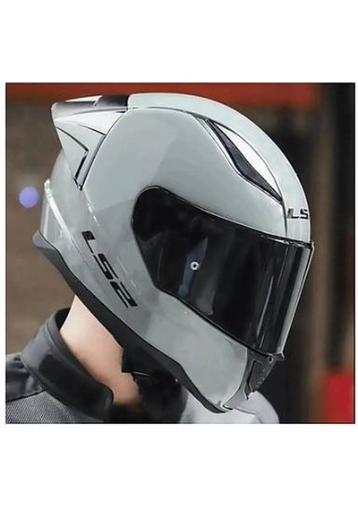 Ls2 Rapıd 2 Race Nardo Gri Fullface Motosiklet Kaskı Siyah Camlı Nardo Gri
