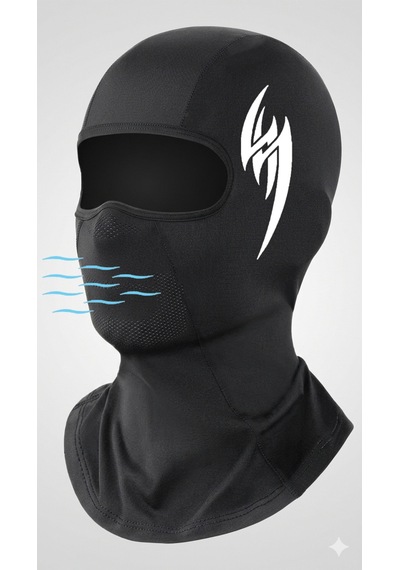 Flex Premium Reflektörlü Siyah Kar Maskesi Model 19 Balaklava Balaclava Motorsiklet Scooter Bisiklet Spor