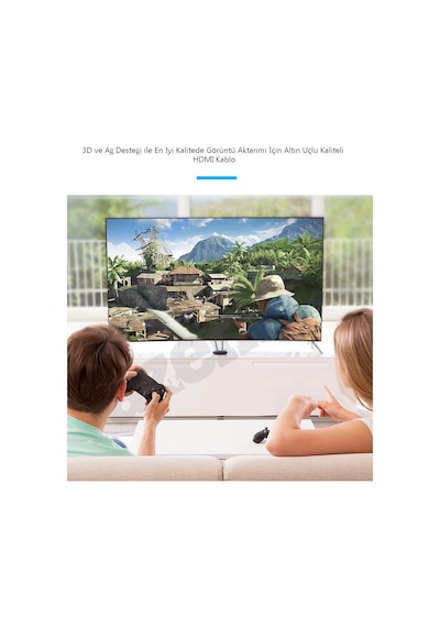 1.5 Metre Hdmi Kablo Sargılı Çift Filtreli 1.4V Altın Uç