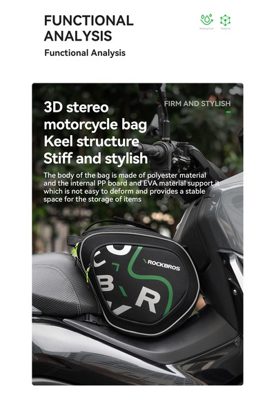 Rockbros 12lt Motosiklet Tünel, Depo Üstü Ve Kask Çantası Suya Dayanıklı Yağmur Kılıfı Hediye