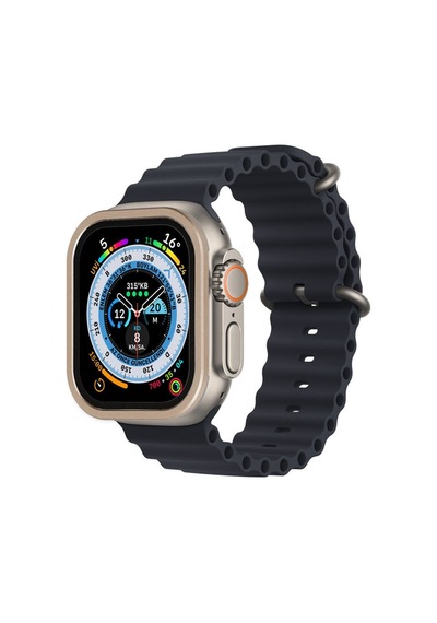 Watch Ultra 49mm Alüminyum Kasa Cam Ekran Koruyucu - Gold Bz8683140517069