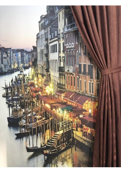 Fon Perde Keten Işık Engelleyici Blackout Linen Karartma Perde 200 X 270 Kiremit Diğer