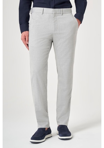 İmza Gri Yan Cep Slim Fit Esnek Chino Pantolon 1003260154 Açık Gri