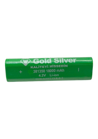 Gold Silver 381350 4.2v 18000 Mah Li-ion Şarj Edilebilir Üçgen El Feneri Pili 13 Cm - 280g