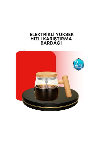 Mey İthalat Ip6 Su Geçirmez Şarjlı Kupa 3d Karıştırma, Sabit Sıcaklık, 400 Ml