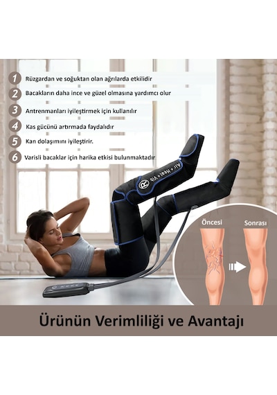 Ayak Masaj Cihazı & Lenfödem Cihazı & Lenf Drenaj Cihazı & Lacivert