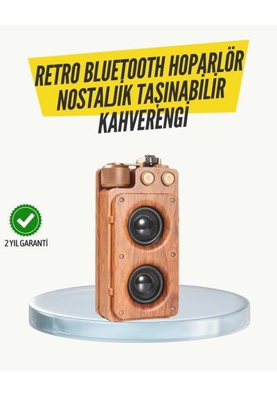 Mey İthalat Klasik Görünümlü Bluetooth Hoparlör 360 Derece Stereo Ve Fm Radyo