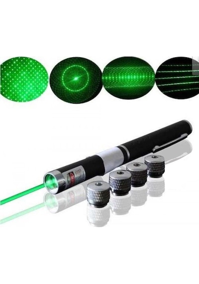 Yeşil Lazer Pointer 5000 Mw 15 Km Etkili Tek Başlık 5 Model Evv