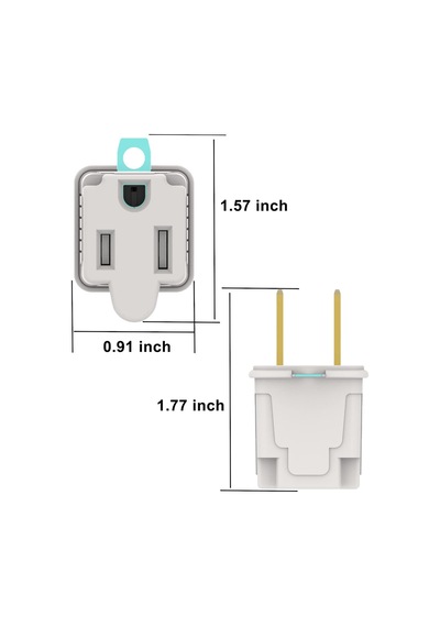 4 Paket 3 Tırnaklı 2 Çatallı Topraklı Çıkış Duvar Musluk Adaptörü Tek Çıkış Adaptörü Dönüştürücü Diğer