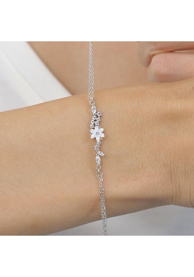 Mia Vento Manolya Çiçeği Markiz Salkımı Flowers Gümüş Bileklik
