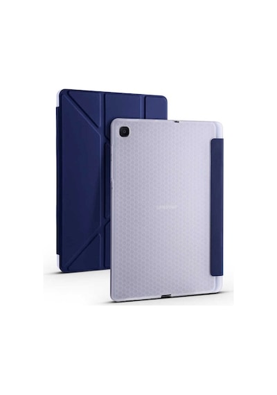 Galaxy Uyumlu Tab S6 Lite P610 Kılıf Zore Tri Folding Smart With Pen Sta