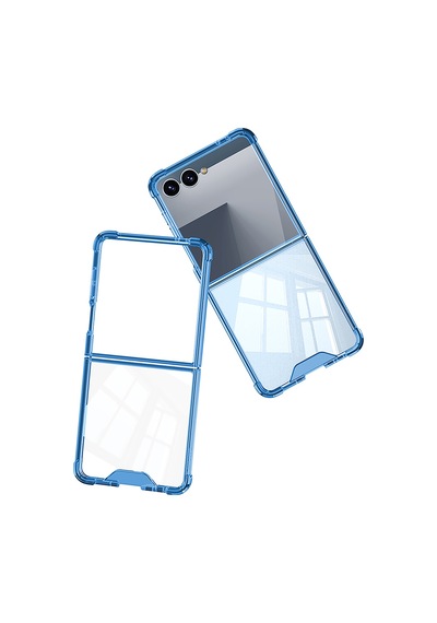 Subutu Galaxy Z Flip 7 Kılıf Zore Full Camlı Kıpta Kapak - Siyah Siyah
