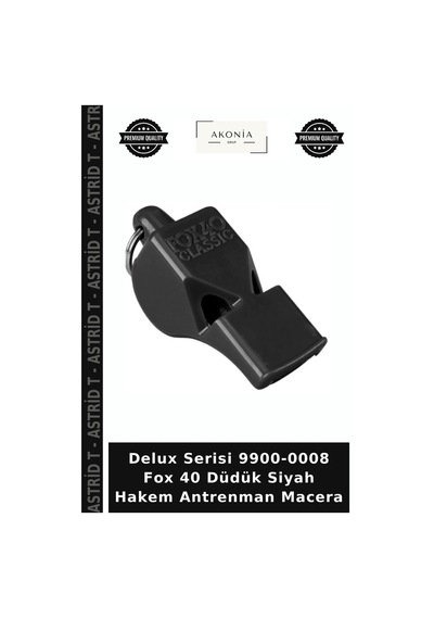 Delux Serisi 9900-0008 Fox 40 Düdük Siyah Hakem Antrenman Macera