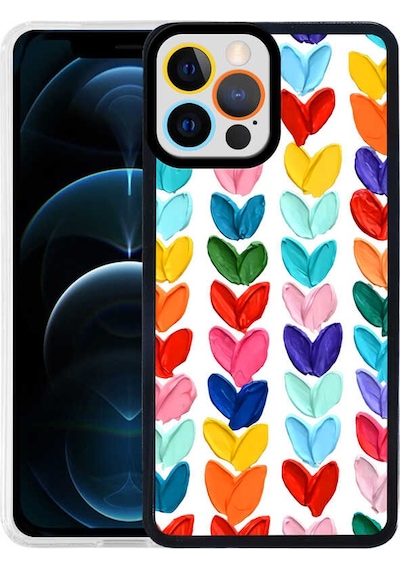 Apple Uyumlu iPhone 12 Pro Uyumlu Zore M-fit Desenli Kılıf-heart No6 Heart No6 -