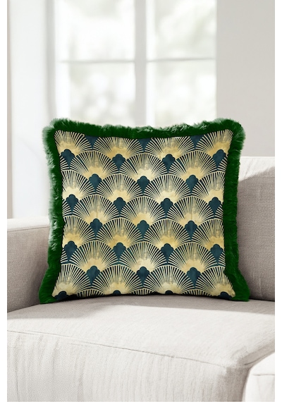 Art Deco Yelpaze Desen Saçaklı Yastık Kılıfı-geometrik Vintage Modern Siyah Püsküllü Kırlent Kılıfı Serin Rota Opal Art Deco Yelpaze Desen Saçaklı Yastık Kılıfı-geometrik Vintage Modern Siyah Püsküllü Kırlent Kılıfı Serin Rota Opal