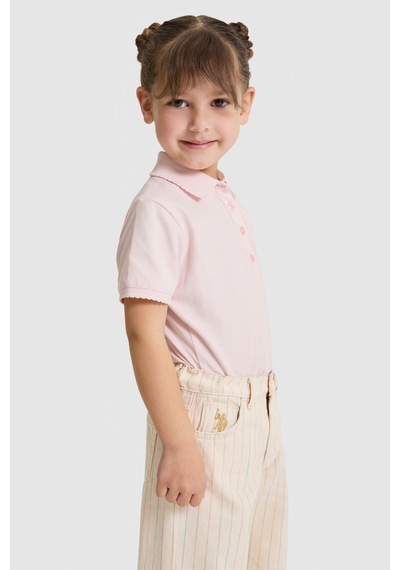 U.s. Polo Assn. Kız Çocuk Açık Pembe Tişört Basic 50328218-vr078 Acık Pembe