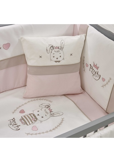Meltem Kids Kral Sallanır Ahşap Anne Yanı Beşik 60 x 120 CM Gri - Pretty Pembe
