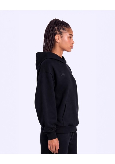 Kappa İnova Tur Kadın Siyah Oversize Hoodie