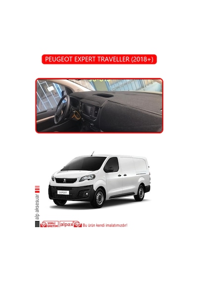 Peugeot Expert Traveller 2018+torpido Koruma Halısı Kırmızı Kenar