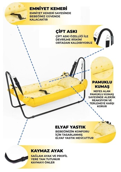 Jüpiter Bebek Hamak Sarı