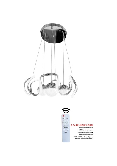 Arya Xl 3 Top Led Avize Krom