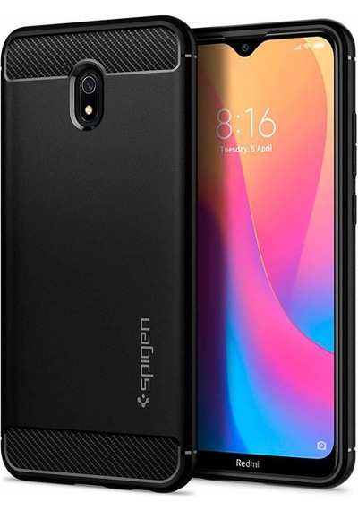 Spigen Redmi 8a İle Uyumlu Kılıf Rugged Armor Matte Black